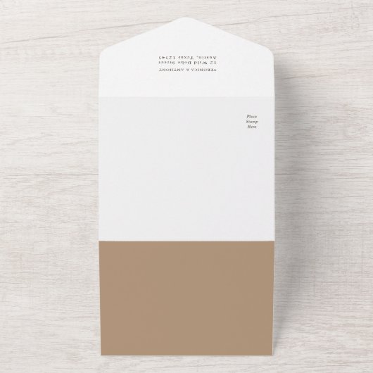 Invitation Tout En Un Boho Protea Pampas Grass Mariage QR Code (Dehors)