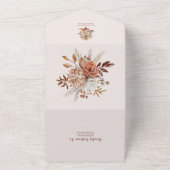 Invitation Tout En Un Boho Rouille Terracotta Fleurs Séchées Éventail Ma (Dehors)