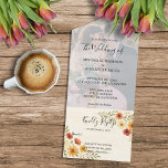 Invitation Tout En Un Boho rustique aquarelle mariage photo florale<br><div class="desc">Un élégant boho rustique faire-part de mariage photo floral et carte RSVP en une. Pour un mariage de printemps,  d'été,  d'automne ou d'hiver. Vous pouvez facilement ajouter votre propre photo et texte pour créer un mariage très personnel et unique tout en une seule invitation.</div>