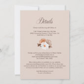 Invitation Tout en un Boho Rustique Automne Mariage Floral (Dos)