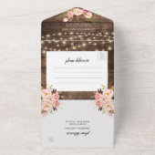 Invitation Tout En Un Boho Rustique Floral Éclairage Tout En Un Invita (Dehors)