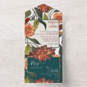 Invitation Tout En Un Boho Rustique moderne Floral Mariage de automne Pe (À l'intérieur)