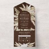 Invitation Tout En Un Boho Rustique Pampas Grass Grange Mariage Arche en (À l'intérieur)