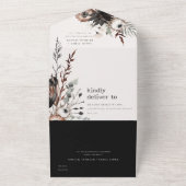 Invitation Tout En Un Boho Rustique rouille gothique Mariage botanique n (Dehors)