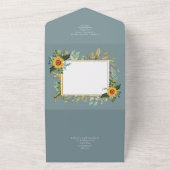 Invitation Tout En Un Boho Sunflower Sage Mariage de verdure (Dehors)