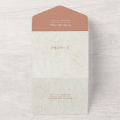 Invitation Tout En Un Boho Terracotta Mariage d'automne (Dehors)
