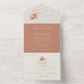 Invitation Tout En Un Boho Terracotta Mariage d'automne (À l'intérieur)