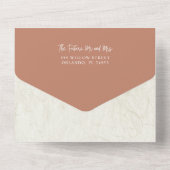 Invitation Tout En Un Boho Terracotta Mariage d'automne (Verso)