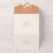 Invitation Tout En Un Boho Terracotta Peonies Tous en un mariage Inviter (Dehors)
