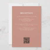 Invitation Tout en un Boho Terracotta QR Code Mariage (Dos)