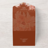Invitation Tout En Un Boho Terracotta Rose Pampas Grass Mariage Floral (Dehors)