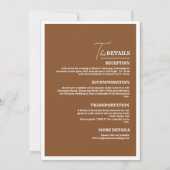 Invitation Tout en un Boho Western Cowboy Mariage (Dos)