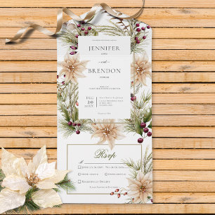 Invitation Tout En Un Boho Winter Greenerenergie Boughs Dîner blanc