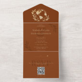Invitation Tout En Un Boho World Map Burnt Orange Destination Mariage (À l'intérieur)