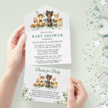 Bois Animaux Baby shower et livres pour bébé