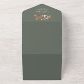 Invitation Tout En Un Bois Animaux Forêt Amis Baby shower couche (Dehors)