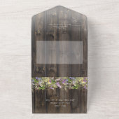 Invitation Tout En Un Bois de Barnwood rustique & Fleur sauvage Pas de d (Dehors)