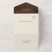 Invitation Tout En Un Bois Rustique Automne Automne Mariage d'hiver avec (Dehors)