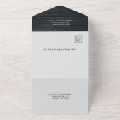 Invitation Tout En Un Bois Rustique Automne Automne Mariage d'hiver avec (Dehors)