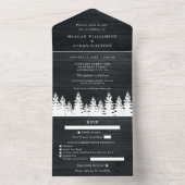 Invitation Tout En Un Bois Rustique Automne Automne Mariage d'hiver avec (À l'intérieur)
