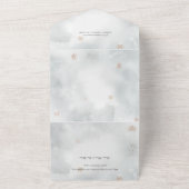 Invitation Tout En Un Botanique classique d'hiver Deux photos (Dehors)