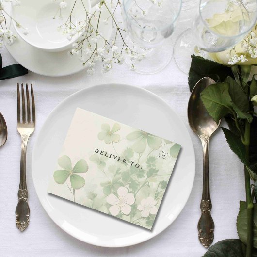 Invitation Tout En Un Botanique Floral Green Chartreuse Irish QR Code