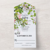 Invitation Tout En Un Bougainvilliers de verdure rustique Mariage floral (À l'intérieur)