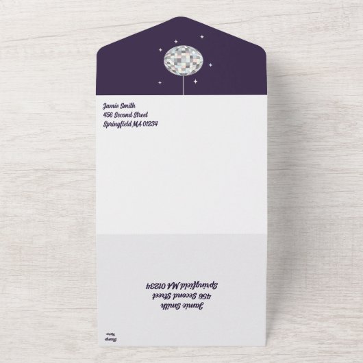 Invitation Tout En Un Boule Disco (Dehors)