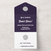 Invitation Tout En Un Boule Disco (À l'intérieur)