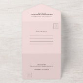 Invitation Tout En Un Bow rose rose or rose Sweet 16 rsvp (Dehors)