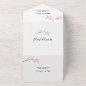 Invitation Tout En Un Branche en terre cuite avec mariage de automne feu (Dehors)