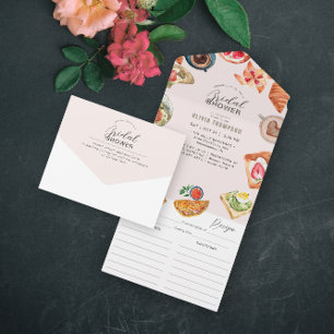 Invitation Tout En Un Brosse de brunch nuptiale gaufre et recette