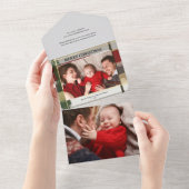 Invitation Tout En Un Brosses rustiques chaudes avec auréolés Photo (Déchirure)