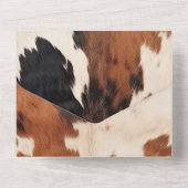 Invitation Tout En Un Brown Black Cream Western Cowhide (Verso)