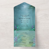 Invitation Tout En Un Brume de forêt enchantée (À l'intérieur)