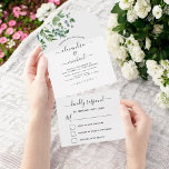 Invitation Tout En Un Budget Botanical Greenery Wedding RSVP<br><div class="desc">Budget Green Herbs - Verdure Foliage Aquarelle Printemps Mariage Elégant et moderne RSVP Invitations sur arrière - plan blanc - comprend belle et élégante typographie script avec feuilles botaniques modernes et verdure pour la célébration spéciale de mariage.</div>