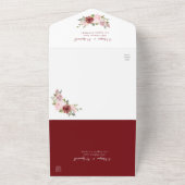 Invitation Tout En Un Burgundy Blush Dusty Rose FlorMariage (Dehors)
