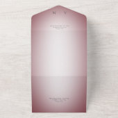 Invitation Tout En Un Burgundy Minimale & Blur Blanc Moderne Sans Dîner (Dehors)