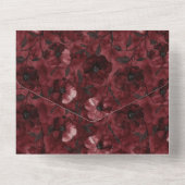 Invitation Tout En Un Burgundy Rouge Blush Floral Mariage (Verso)