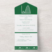 Invitation Tout En Un Ça S'Additionne en Vert (À l'intérieur)