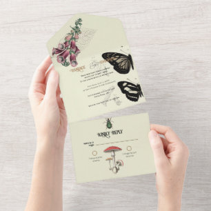 Invitation Tout En Un Cabinet de curiosités en un mariage Inviter