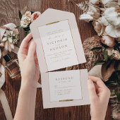 Invitation Tout En Un Cadre Elégance Simple Moderne Classique Mariage