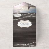 Invitation Tout En Un Cadre Géométrique Doré Tournesol Pot Mason Photo T (Dehors)