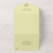Invitation Tout En Un Cadre rose - Mariage jaune céleste (Dehors)