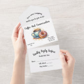 Invitation Tout En Un Café Et Donuts (Déchirure)