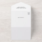 Invitation Tout En Un Calligraphie Coeur M. Mme 5 Photo Tout en une cart (Dehors)