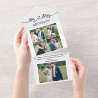 Calligraphie Coeur M. Mme 5 Photo Tout en une cart