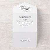 Invitation Tout En Un calligraphie élégante (Dehors)