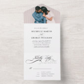 Invitation Tout En Un calligraphie élégante (À l'intérieur)