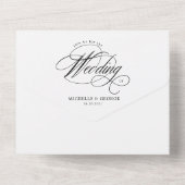 Invitation Tout En Un calligraphie élégante (pas d'ENV nécessaire) (Verso)